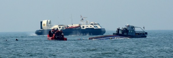 영흥도 낚시어선 충돌 전복사고 현장.(사진제공=뉴시스)