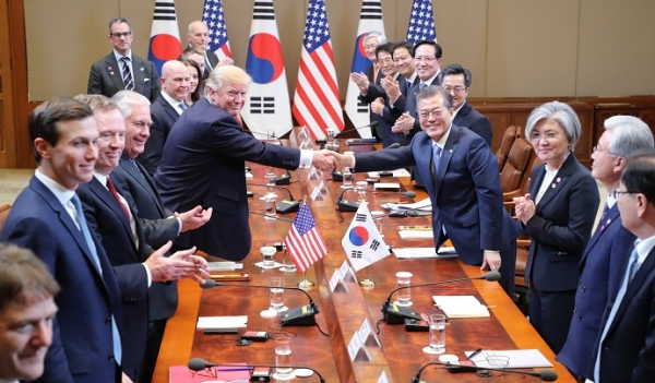 ▲한미 정상회담 장면 (청와대 제공)