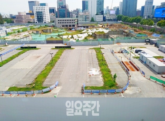 현대차 GBC 건립은 4년째 표류 중이다. 부지 전경.